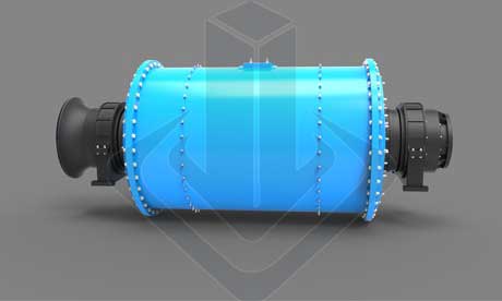 Grate Discharge Ball Mill Front View