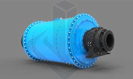 Grate Discharge Ball Mill Side View