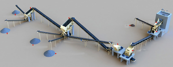 Raw Mill Production Line 3D Drawing
