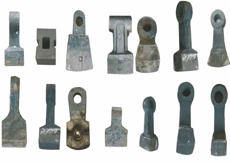 Various Crusher Hammer Shapes