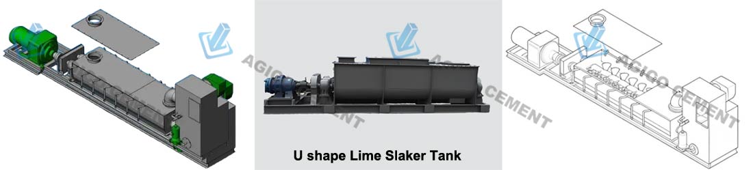 Single axis U Shape Lime Slaker Tank